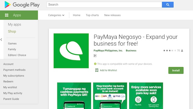 Download PayMaya Negosyp App