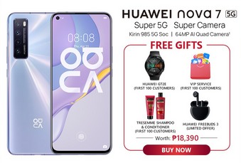 Huawei Nova 7 Freebies