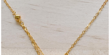18k Saudi Gold Pawnable Ladies Necklace Love Design