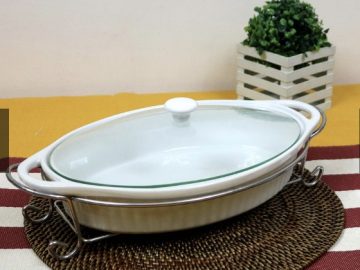 Majestic Oval Ceramic Bakedish with Lid
